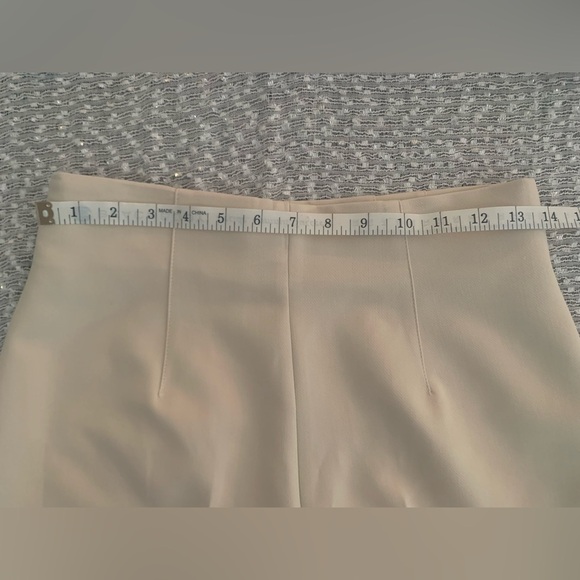 Zara Cream Wide Leg Cropped Pants NWT Size Medium - Picture 7 of 9